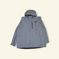Chamarra impermeable gris The North Face Dryzzle GORE-TEX con gorro ajustable y cierre frontal, talla XL
