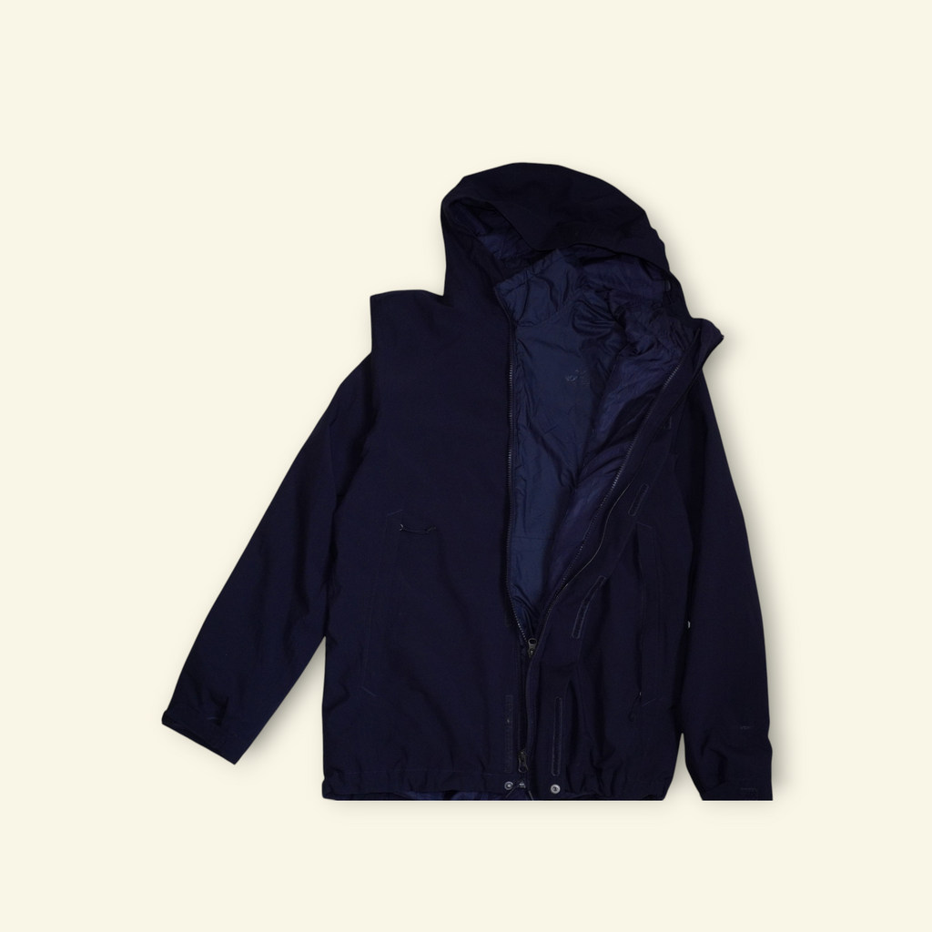 Chamarra 3 en 1 Mi tienda The North Face Carto Triclimate azul marino con sistema desmontable impermeable