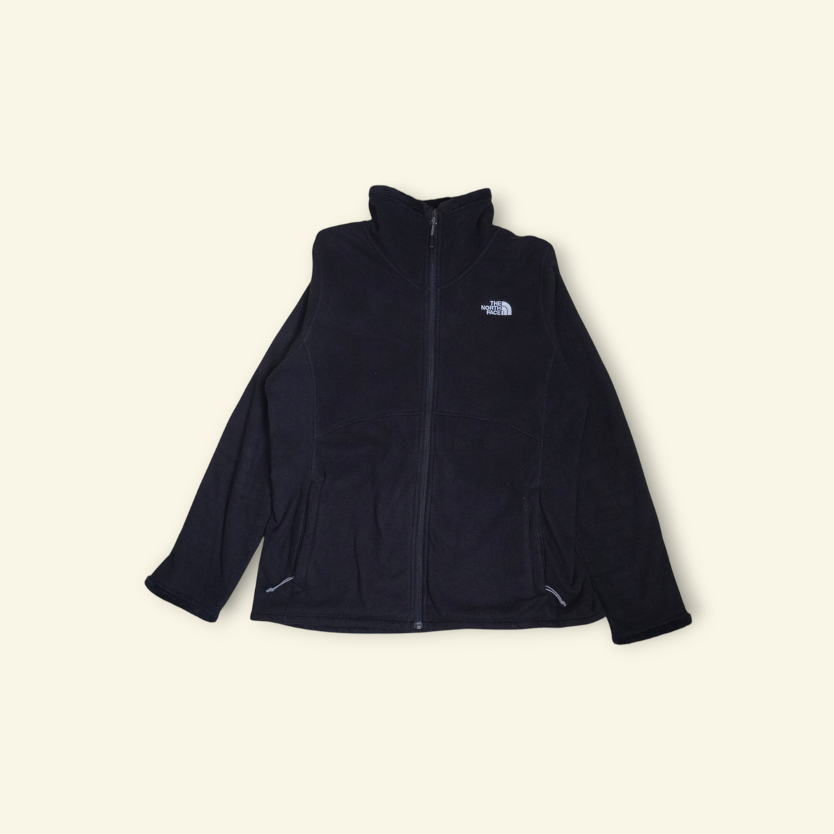 Chaqueta polar negra The North Face Morninglory de Mi tienda, con cierre frontal y textura suave de pelo alto.