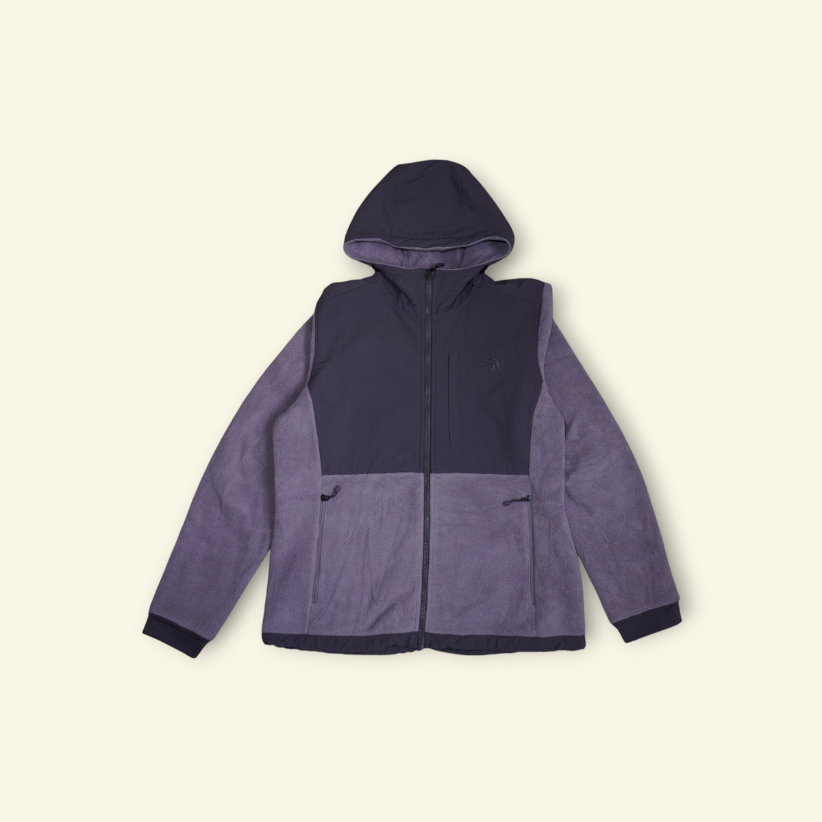 Chaqueta polar Mi tienda The North Face Denali en color morado con capucha y paneles reforzados de estilo retro