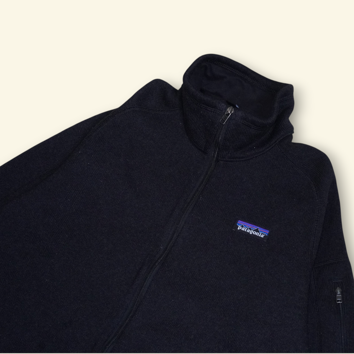 Suéter Patagonia Better Sweater negro de forro polar con cierre frontal y logo de la marca en Mi tienda