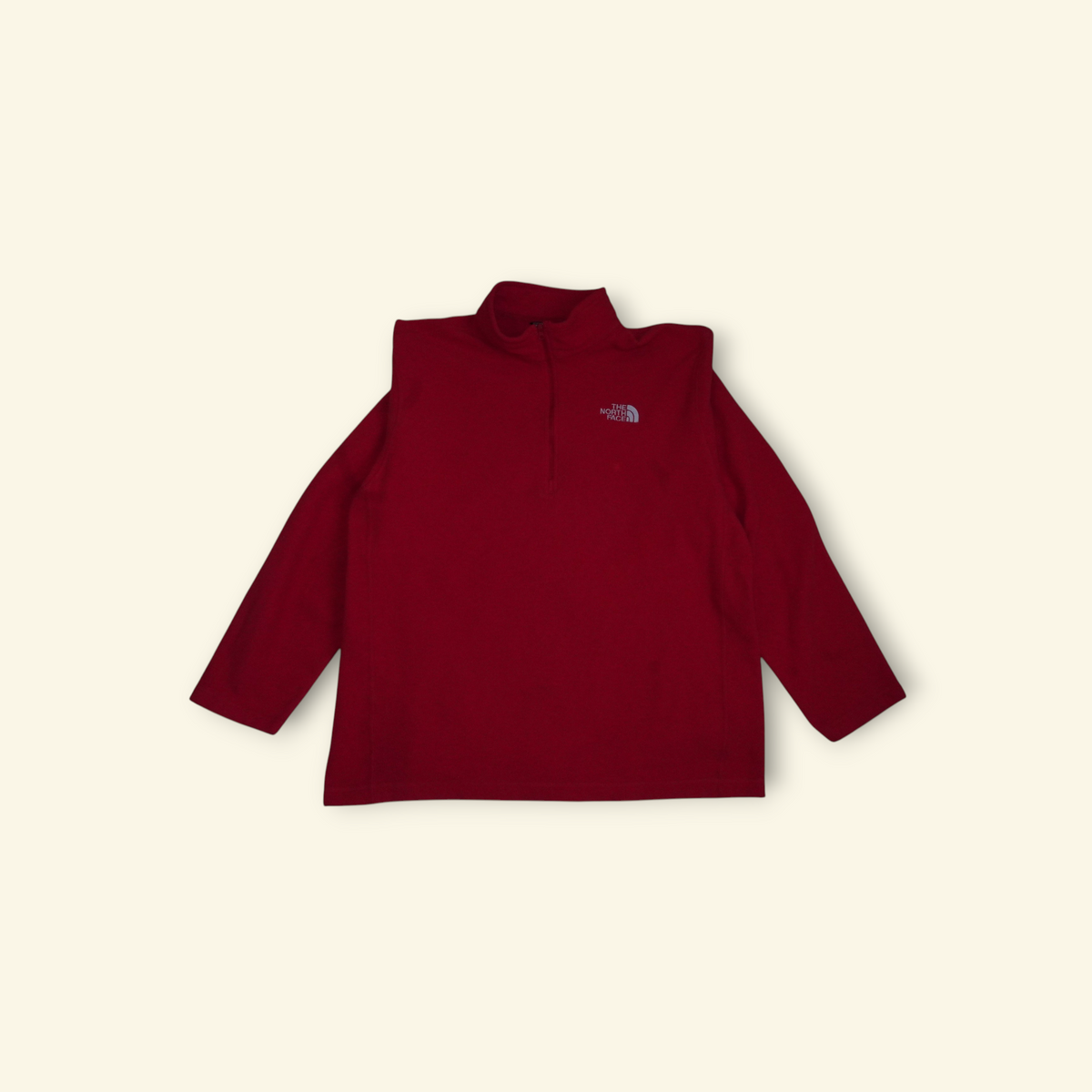 Sudadera polar roja The North Face TKA 100 con cremallera de 1/4, disponible en Mi tienda