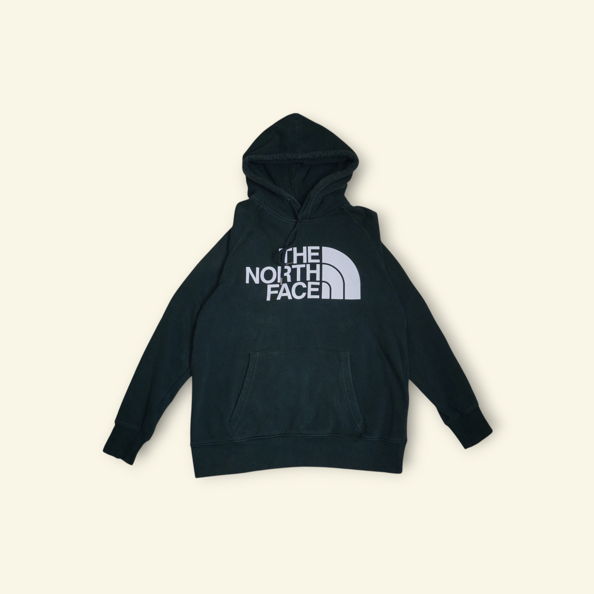 Sudadera con gorro Mi tienda The North Face Half Dome en color verde con logotipo blanco y bolsillo tipo canguro